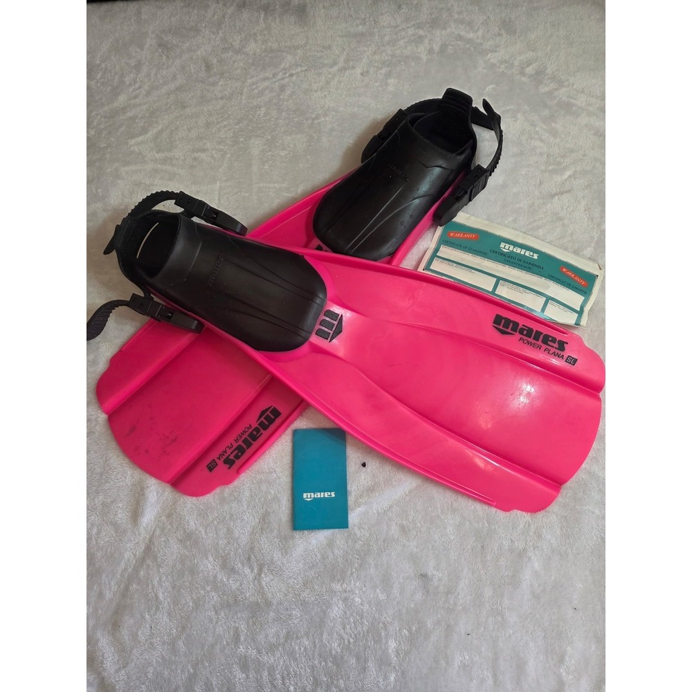 Mares Power Plana SL Pink Black Scuba Diving Fins Open Heel Adjustable Straps